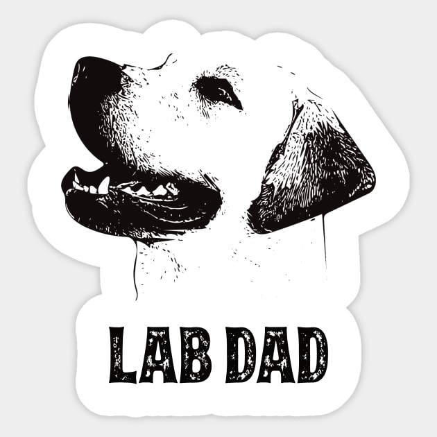 Lab Dad Golden Labrador Retriever Sticker by DoggyStyles